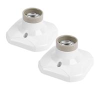 URAQT 2Pcs PortaLampada Quadrato, AC220-250V E27 Portalampada da soffitto, Ignifuga plastica Portalampada da Plafoniera E27 a Vite per Lampada da Cucina, da Plafoniera, da Scale, da Corridoi