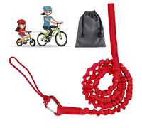 URAQT 3M Corda da Traino per Bicicletta per Bambini, Corda di Traino per Bici, Corda Elastica MTB Bambino, Portata 500 lb/225 kg, con Fibbia di Sicurezza Compatibile con Tutta la Mountain Bike (Rosso)