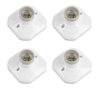 URAQT 4Pcs PortaLampada Quadrato, AC220-250V E27 Portalampada da soffitto, Ignifuga plastica Portalampada da Plafoniera E27 a Vite per Lampada da Cucina, da Plafoniera, da Scale, da Corridoi
