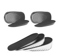 URAQT Altezza Aumentando Tallone Solette, 2 paia Autoadesivo Invisibile Aumento di Altezza Solette, Soletta per aumentare l'altezza del gel Traspirante e Confortevole(L per Maschio, 1.5 cm)