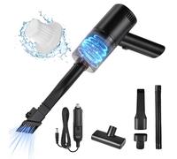 URAQT Aspirapolvere Auto, 6000PA Mini Aspirapolvere per Auto 3 in 1 Aspirapolvere Portatile, Aspirapolvere Piccolo Ricaricabile Aspirabriciole Potente Adatto per Auto(Stile con Filo)