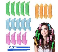 URAQT Bigodini per Styling Capelli, 18 PCS Spirale Flessibili (15cm e 25cm), con 1 Set di Ganci