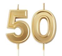 URAQT Candela per 50° compleanno, 50° Candela Numero Compleanno