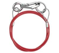 URAQT Cavo Sicurezza Rimorchio, 1 M Cavo di Sicurezza per Rimorchi e Caravan, con Moschettone, Carico di Rottura 150 kg, Acciaio Inossidabile Freno per Rimorchio, Diametro del Filo 4mm(Style E)