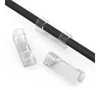 URAQT Clip per Cavi, 40 Pezzi Organizzatore di Cavi, Gestione del Cavo Autoadesivi Cavo, Fermacavi Adesivi per TV, PC, Laptop, Casa e Ufficio (Trasparente)