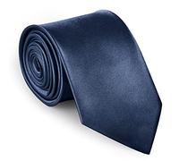 URAQT Cravatta Uomo, Cravatte Slim Uomo Eleganti Neckties, Sottile Tinta Unita Cravatta in Diversi Colori, Cravattino per Lavoro, Festa, Decorazione(Blu Navy)