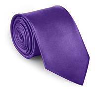 URAQT Cravatta Uomo, Cravatte Slim Uomo Eleganti Neckties, Sottile Tinta Unita Cravatta in Diversi Colori, Cravattino per Lavoro, Festa, Decorazione(Viola Scuro)