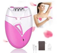URAQT Epilatore Elettrico Donna, Depilatore Viso Donna con Luce LED, Mini USB Epilatori Corpo Cordless Impermeabile per Depilazione Viso, Corpo, Sopracciglia, Ascelle, Gambe, Zona Bikini (Rosa)