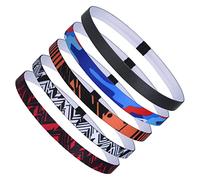 URAQT Fascia Sportiva Capelli Antiscivolo, 5 Fasce Sottili Elastiche per Donna Uomo, per Sport,Yoga, Fare Jogging, Calcio (Colorato)