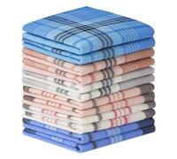 URAQT Fazzoletti da Uomo in Cotone, 12 Pezzi, 35x35cm, Stoffa per Matrimonio e Business