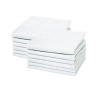 URAQT Fazzoletti per Uomo, 12 Pezzi in Tessuto Bianco di Cotone, Grande Tasca 40 * 40cm