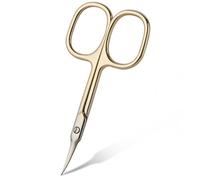 URAQT Forbici per Unghie, Forbici per Cuticole, Forbicina Professionale Unghie Forbicina Manicure Taglia Cuticole per Professionale e Domestico, Oro Bicolore