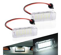 URAQT LED Luci Targa per Auto, 12V, 2 Pezzi 18 LED con CanBus Nessun Errore, 6500K per Ford Focus MK2 MK3 Fiesta MK6 Mondeo S-Max C-Max Kuga