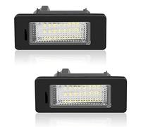 URAQT LED Luci Targa per Auto, 12V Lampada Targa 24 LED 3528-SMD Canbus Nessun Errore, 6000K Bianca Luce Targa per BMW E39, E60, E82, E90, E92, E93, M3, E39, E60, E70, X5, E60, E61, M5, E88 (BMW)