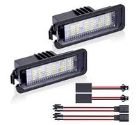 URAQT LED Luci Targa per Auto, 12V Luci Targa a LED, 2 Pezzi 18 LED con CanBus Nessun Errore Luce della Targa, 6500K LED Luci Targa per Auto per V-W Polo Passat Golf Phaeton Scirocco Eos New Beetle