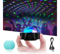 URAQT Luci Discoteca LED, 3 RGB Colori Effetti Luce Musica Attivata Palla da Discoteca, Luci Disco LED, Luci Discoteca Stroboscopiche USB Ricaricabile per Casa, Auto, Sbarra, Festa