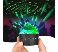 URAQT Mini Sfera da Discoteca, Mini Sound Attivato Palla da Discoteca, RGB Effetti di Luce RGB da Palcoscenic, Portatile Ricaricabile Luce Discoteca, per compleanno, feste, Natale, Halloween
