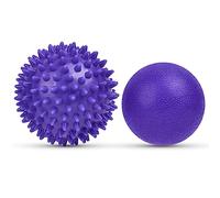 URAQT Palline Massaggio, 2 Pezzi Lacrosse Ball per Automassaggio, Set di Palline per Recupero Muscolare (Viola)
