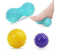 URAQT Palline Massaggio 3 Palle, Palline Massaggio e Lacrosse Ball, Sfere da Massaggio per Deep Tissue Massaggio, Fisioterapia, Rilascio Miofasciale, Auto-massaggio
