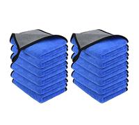 URAQT Panni Auto, 12 Pezzi 500 GSM Panno in Microfibra Superfine, 40cm * 30cm Panno Asciugatura Auto per Cura Moto Casa Parabrezza e Finestrini