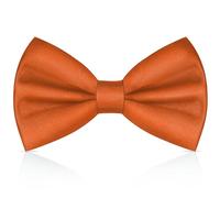 URAQT Papillon da uomo, classico, tinta unita, sottile, per smoking, fiocco con gancio, regolabile, per feste di matrimonio (arancione)