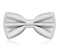 URAQT Papillon Uomo, Papillon da Uomo Regolabili con Gancio, Papillon Pre-Legati In Tinta Unita per Bambini Adulto, Elegante Papillon Adatto Celebrazioni, Feste, Lavoro, Matrimoni(Grigio Chiaro)