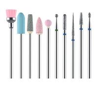 URAQT Punte Fresa Unghie, 10 Pezzi Punta da Trapano per Unghie, Punte Fresa Unghie Professionale per Salon per Rimozione Gel, Manicure, Pedicure, Uso Domestico