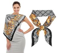 URAQT Sciarpa di Seta Donna, Foulard con Stampato, Fazzoletti da Testa, Scialle per Abiti da Sera, Matrimoni, Feste, Spiaggia, Disponibile in Tutte le Stagioni