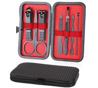 URAQT Set Manicure Unghie Professionale, Strumenti per Manicure e Pedicure con Box PU, 7 Pezzi