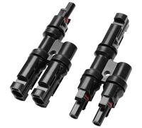 URAQT T Solari Cavo Connettori, 1 Paia 2 a 1 Connettori Solari da Cavo per Pannelli, IP67 Impermeabile MFFF/FMMM, Pannello Solare Branch Cavi Fotovoltaici Connettore