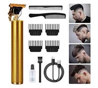 URAQT Trimmer Professionale, Elettrico Trimmer Per Barba USB Ricaricabile Tagliacapelli con 4 Pettini Guida, Cordless Hair Trimmer Macchinetta Capelli Professionale Adatto per Barbiere e Casa(Oro)