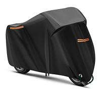 URAQT XXL Telo Coprimoto, 245x105x125cm Telo Coprimoto Impermeabile, Teli per Moto Resistente 210T, con 2 strisce riflettenti, Resistente ad Acqua, Vento, Antipolveri Anti-UV