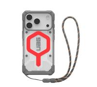 Urban Armor Gear Bundle Pathfinder MS Case/Cordino compatibile con Apple iPhone 17 Pro Custodia (Ricarica wireless/magnetica, Inclusa cinghia) rosso/nero/grafite