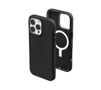 Urban Armor Gear Uag Civilian Cover protettiva progettata per iPhone 16 Pro Max da 6,9”, compatibile con MagSafe, robusta, sottile, elegante, antiurto, antiscivolo, ultra resistente, nero