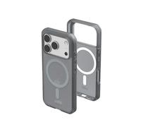 Urban Armor Gear Dot Case per Apple iPhone 17 Pro Custodia (Anello magnetico, angoli appiattiti, Ricarica wireless/magnetica, Protezione da cadute da 4,6 m) cenere (grigio trasparente)