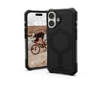URBAN ARMOR GEAR Essential Armor MS Case compatibile con Apple iPhone 16 (50% materiale riciclato, Ricarica wireless / magnetica ottimizzata, 4,6m protezione) nero