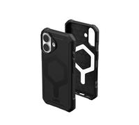 URBAN ARMOR GEAR Essential Armor MS Case compatibile con Apple iPhone 16 (50% materiale riciclato, Ricarica wireless / magnetica ottimizzata, 4,6m protezione) nero