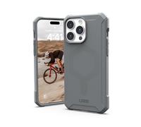 Urban Armor Gear Essential MS Case compatibile con la custodia di Apple iPhone 15 Pro Max [50% materiale riciclato, ricarica wireless/ricarica magnetica ottimizzata, 4,6m protezione] argento