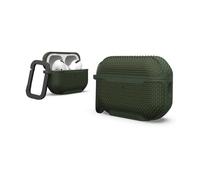 Urban Armor Gear Metropolis Custodia per Apple AirPods Pro 2022 [ricarica wireless/ricarica magnetica compatibile/status LED visibile, moschettone rimovibile] Oliva