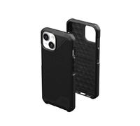 Urban Armor Gear Metropolis LT Custodia compatibile con Apple iPhone 15 Plus [Protezione dalle cadute standard militare, Ricarica wireless (Qi) / magnetica compatibile] kevlar nero