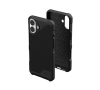 Urban Armor Gear Metropolis LT MS Case compatibile con Apple iPhone 16 Plus (Protezione cadute standard militare, ricarica wireless (Qi) / ricarica magnetica compatibile) nero kevlar