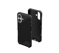 Urban Armor Gear Metropolis LT MS Case compatibile con Apple iPhone 16 (Protezione cadute secondo standard militaria, Ricarica wireless compatibile (Qi) / ricarica magnetica) nero kevlar