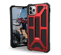 Urban Armor Gear Monarch Apple iPhone 11 Pro Max (6.5") Cover Protettiva Rugged Custodia (Compatibile Con il Qi Wireless, Ultra Slim Protezione Case, Antiurto, Cuoio) - rosso