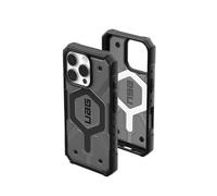 Urban Armor Gear Pathfinder MS Case compatibile con Apple iPhone 16 Pro Case (Ricarica wireless/magnetica compatibile, Protezione cadute standard militare) cenere (grigio trasparente)