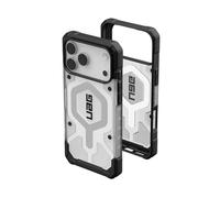 Urban Armor Gear Pathfinder MS Case compatibile con Apple iPhone 17 Pro Max Custodia (Ricarica wireless/carica magnetica, Protezione dalle cadute secondo gli standard militari) ghiaccio/argento