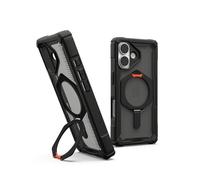 Urban Armor Gear Plasma XTE Case per Apple iPhone 17 Kickstand Custodia (Ricarica wireless/carica magnetica, Apribile, Protezione da cadute da 6 metri) nero/arancio pop