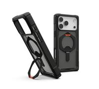 Urban Armor Gear Plasma XTE Case per Apple iPhone 17 Pro Max Kickstand Custodia (Ricarica wireless/magnetica, Apribile, Protezione da cadute da 6 metri) nero/arancio pop