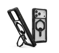 Urban Armor Gear Plasma XTE Case per Apple iPhone 17 Pro Max Kickstand Custodia (Ricarica wireless/magnetica, Apribile, Protezione da cadute da 6 metri) nero/trasparente