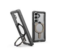 Urban Armor Gear Plasma XTE Case Samsung Galaxy S26 Custodia con support (Designed for Samsung certificato, Ricarica wireless compatibile, Posizionato verticalmente) cendre (transparente)/titane