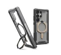 Urban Armor Gear Plasma XTE Samsung Galaxy S25 Kickstand Case (Designed for Samsung certificato, Ricarica wireless compatibile, Custodia del cellulare apribile) ash (trasparente)/titanio